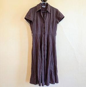 Brown Linen Dress